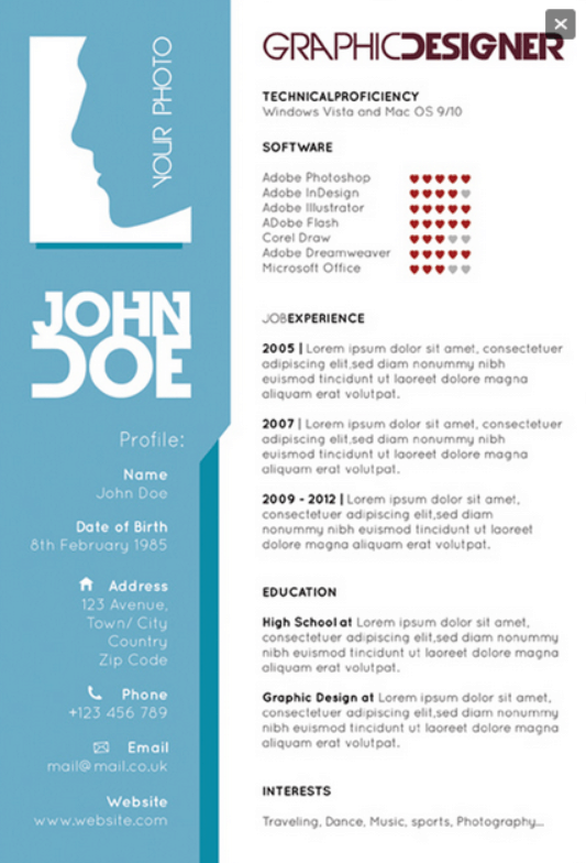 Free download graphic designer resume