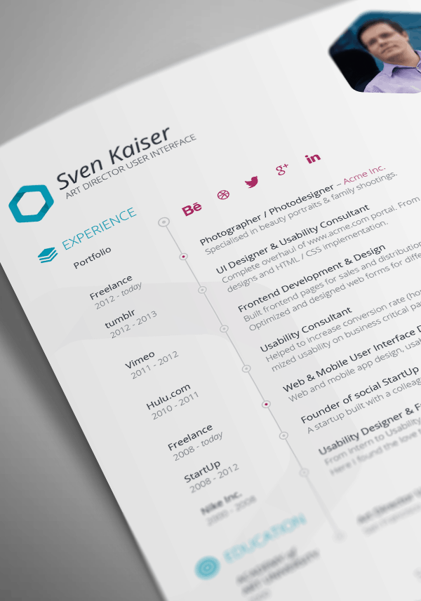 creative professional multipage resume template example
