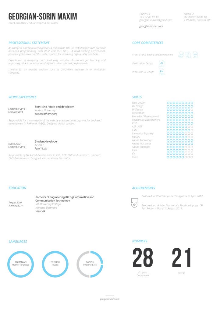 free creative professional resume template example