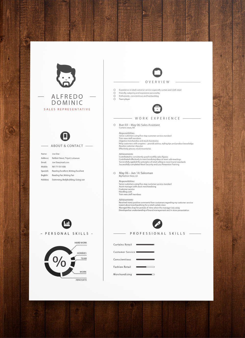 Professional Curriculum Vitae Template from www.worldofresumes.net